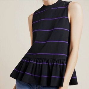 Anthropologie Sleeveless Peplum Blouse